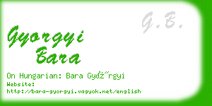 gyorgyi bara business card